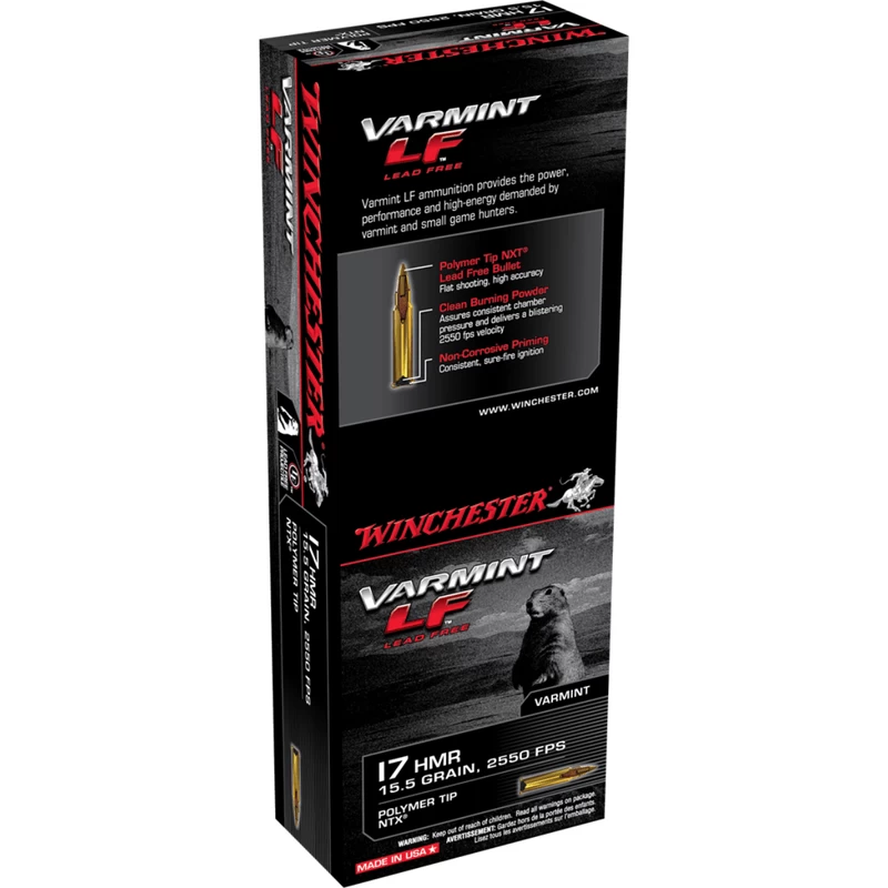 Winchester Varmint Hornady Magnum Rimfire Ammunition - Image 3