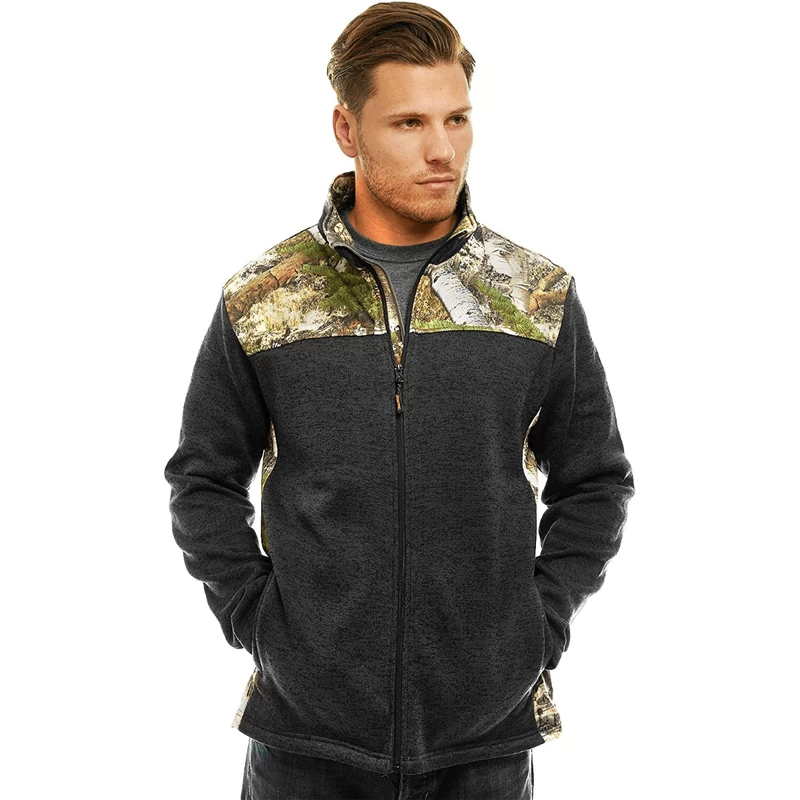 Trail Crest Zip Up Knit Sweater Fleece Jacket - Men's