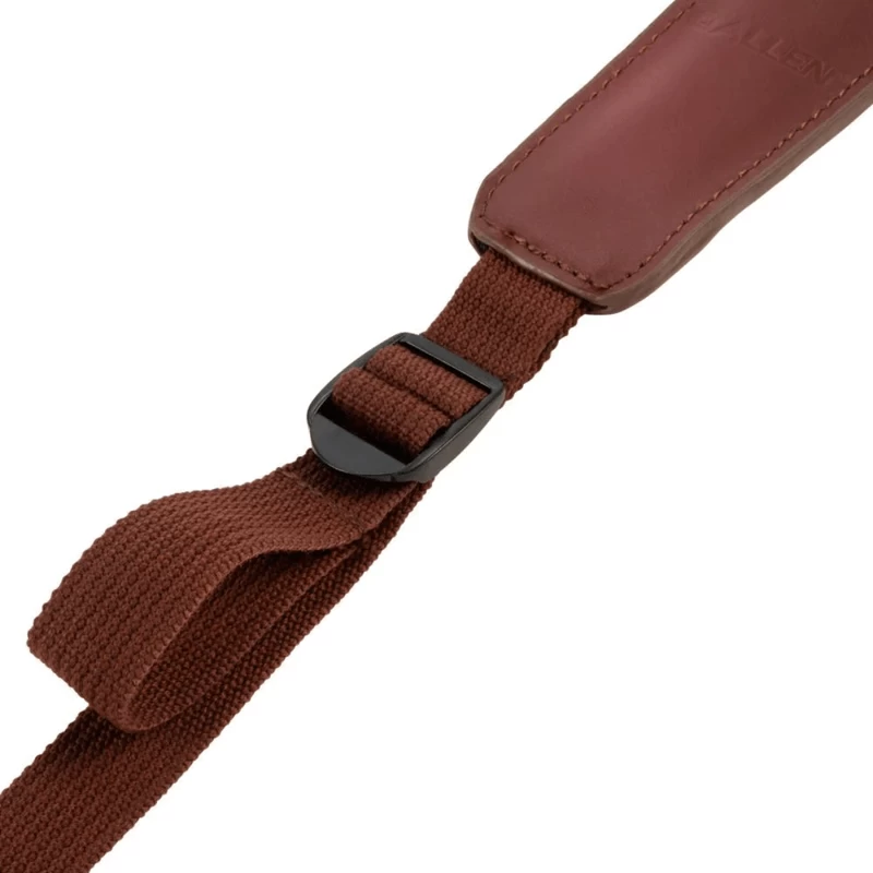 Allen Deer Head Padded Leather Rifle Sling With Swivels - Image 5