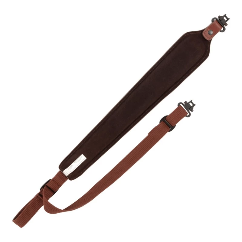 Allen Deer Head Padded Leather Rifle Sling With Swivels - Image 3